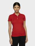 Tricou polo slim pentru femei - roșu, 4F Sportswear