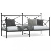 Gossi pat de zi fara saltea negru 80x200 cm otel