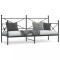 Gossi pat de zi fara saltea negru 80x200 cm otel
