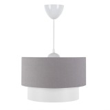 Cumpara ieftin Lustra cu o singura lumina PWL-1087, E27 alb-gri, 30x70 cm