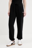 Tommy Jeans pantaloni de trening din bumbac culoarea negru, uni, DW0DW20670