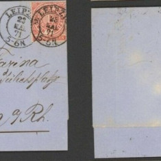 Germany North Conf 1871 Postal History Rare Cover+Content Leipzig to Koln DB.542