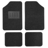 Set covorase auto universale Roki Gran Pree, mocheta, negru, 4 bucati