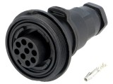 Conector Circular Mufă Mamă 9 PIN Filet Exterior