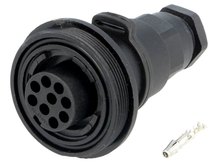 Conector circular mamă 9 pini IP68