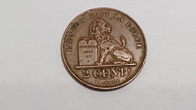 Belgia-2 Centimes 1902 foto