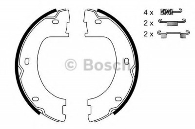 Set saboti frana, frana de mana MERCEDES SPRINTER 4,6-t caroserie (906) (2006 - 2016) BOSCH 0 986 487 751 foto