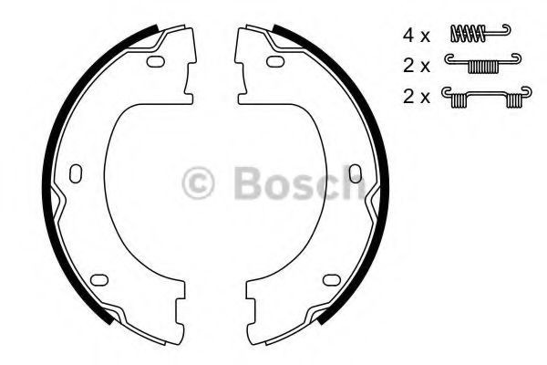 Set saboti frana, frana de mana VW CRAFTER 30-50 caroserie (2E) (2006 - 2016) BOSCH 0 986 487 751