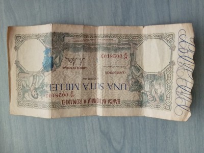V&amp;acirc;nd Bancnotă de 100.000 lei de colecție foto