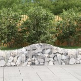 VidaXL Coșuri gabion arcuite 4 buc, 200x30x40/60 cm, fier galvanizat
