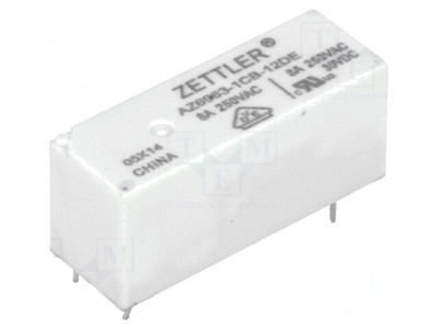 Releu Electromagnetic 12VDC 8A PCB foto