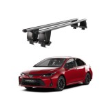 Bare transversale portbagaj auto aluminiu compatibile plafon neted Toyota Corolla E210 Sedan 2018-> argintii sau negre Cod: CB200101 Kit-108