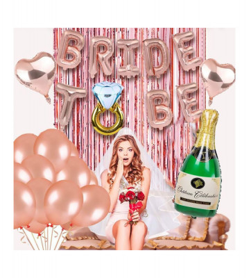 Set baloane si accesorii pentru petreceri BRIDE TO BE foto