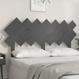 Cumpara ieftin Tăblie de pat, gri, 141x3x80,5 cm, lemn masiv de pin