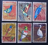 Comore 1975 &ndash; Fauna Aviară Exotică &ndash; serie completă de 6 timbre ștampilate