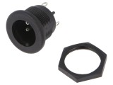 Conector circular, soclu, tată, 3 pini