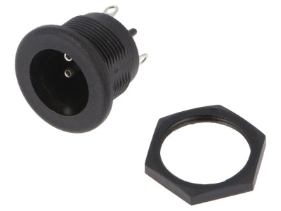 Conector circular, soclu, tată, 3 pini foto