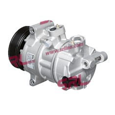 Compresor aer conditionat Audi A1 (8X), 2010-2018, motor 1.2 TFSI, 63kw, 1.4 TFSI, 90/136kw, benzina; 1.6 TDI, 66/77kw, 2.0 TDI, 105kw, diesel, rola