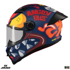 Casca integrala pentru scuter - motocicleta Axxis Fenix Angry Face C5 rosu mat &ndash; tip viziera: MT-V-31B &ndash; DKS429 XXL (63/64cm)