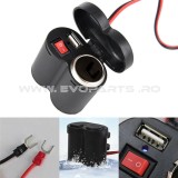 Cumpara ieftin Priza Incarcare USB / BRICHETA Ghidon Moto Atv Waterproof