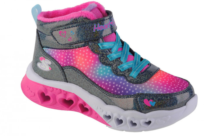 Cizme de iarna Skechers Flutter Heart Lights - Simple Amor 302677L-NVMT albastru marin