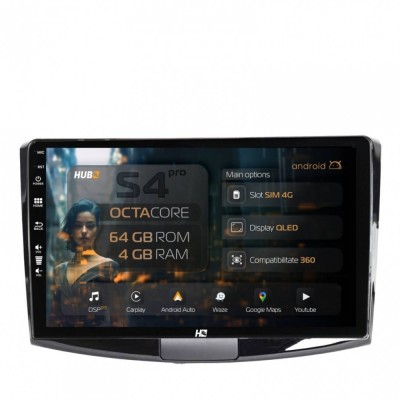 Navigatie (BLACK) Volkswagen Passat B6 B7 CC 4GB RAM Android 13 Octacore Slot Sim 4G DSP GPS Wi-FI Carplay Android Auto USB Waze 10.1 Inch foto