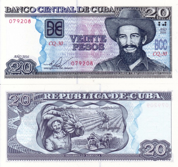 CUBA 20 pesos 2016 UNC!!!