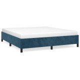 Cumpara ieftin Cadru de pat fara saltea, albastru inchis, 180x200 cm, catifea