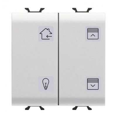Panou cu simboluri 4 canale 2M Gewiss Chorus KNX alb GW10787 foto