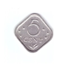 Moneda Antilele olandeze 5 cents/centi 1979, stare buna, curata
