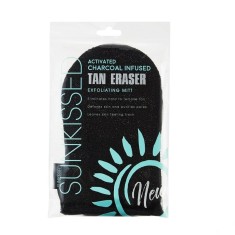 Manusa pentru Exfoliere si Indepartare Autobronzant, Sunkissed, Charcoal Infused