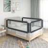 VidaXL Balustradă de protecție pat copii, gri închis, 90x25 cm, textil