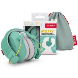 Casti antifonice ALPINE Muffy Kids pliabile pentru copii 5-16 ani SNR 25 verde menta ALP26498