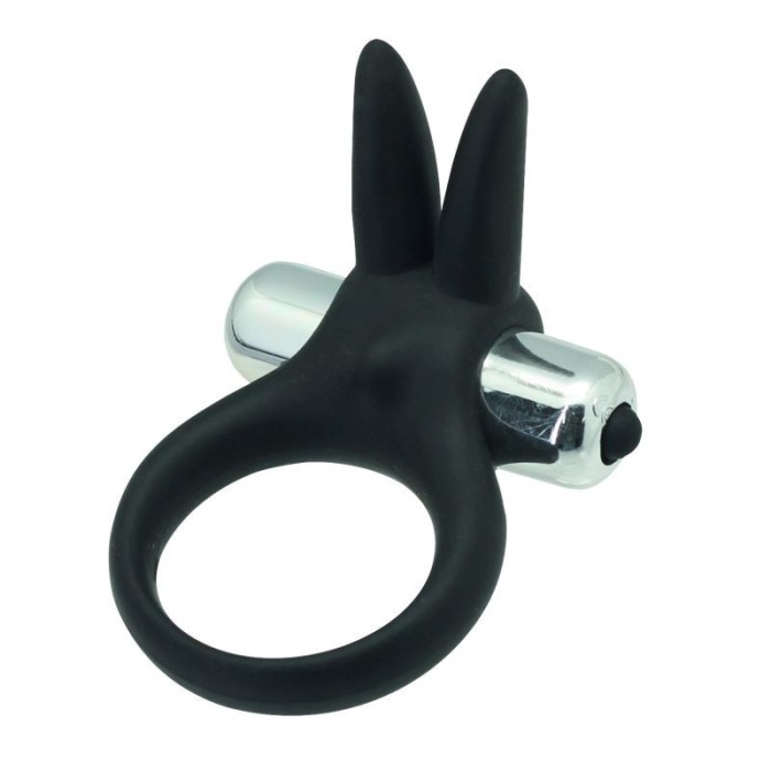 Inel cu Vibratii Toyz4Lovers &quot;Rabbit&quot; Negru##