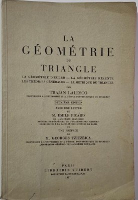 La geometrie du triangle &amp;ndash; Trajan Lalesco foto