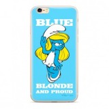 HUSA CAPAC TPU / GLASS, THE SMURFS 029, APPLE IPHONE 7 / 8 PLUS CU LICENTA, BLISTER