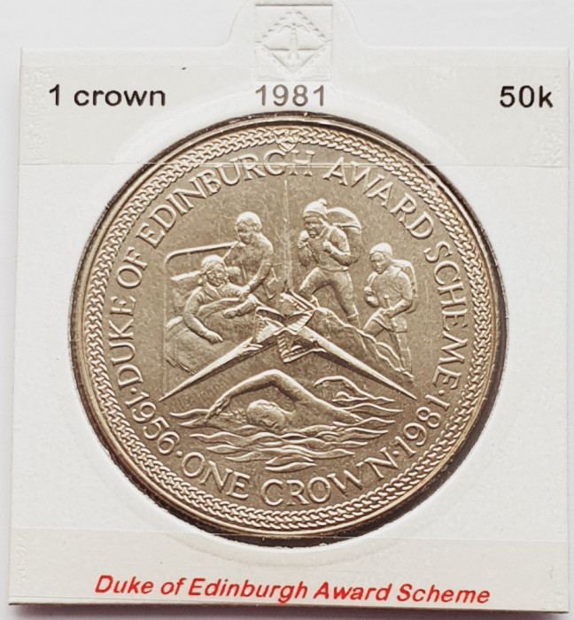 1892 Insula Man 1 crown 1981 Duke of Edinburgh Award Scheme km 75
