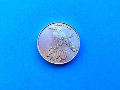 200 Rupiah 2003 Indonesia-AUNC-luciu de batere foto