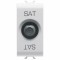 Priza TV satelit de trecere TIP F 1M Gewiss Chorus alb GW10373