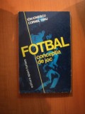 FOTBAL CONCEPTIA DE JOC de ION IONESCU , CORNEL DINU , Bucuresti 1982