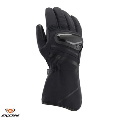 Manusi barbati pentru scuter - motocicleta Touring/Adventure Mid-season textil/piele Ixon model Drizzle MS culoare: negru &amp;ndash; degete tactile (manusi lun foto