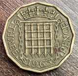 C50 - Moneda foarte veche - Anglia - three pence - 1963