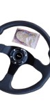 Volan Sport Universal Negru 33cm Diametru Racing Drift Curse Raliu Competitie Auto cu Accesorii Montaj