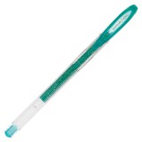 Pix cu gel Uni-ball Sparkling UM-120SP, 0.7mm,cu capac,corp transparent,scris verde cu sclipici