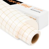 Rola de transfer vinil cu grila de aliniere clara Lya Vinyl, hartie, portocaliu, 30,5 x 457,5 cm
