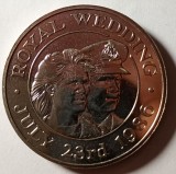 Moneda Saint Helena 50 pence 1986 Royale Wedding Aunc/ UNC