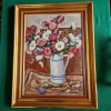 VICTOR MIHAILESCU CRAIU - VAS CU FLORI - 1959 - ulei/carton-, Realism