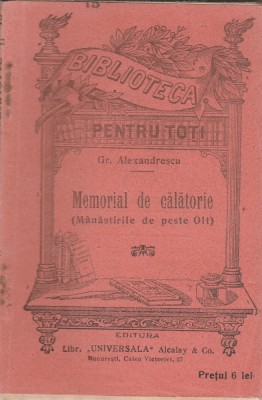 Grigore Alexandrescu - Memorial de calatorie foto