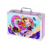 Set 145 piese pentru pictura, pentru copii sau adulti, pixuri de colorat, creioane colorate si vopsele de pictura, cu geanta de transport roz flying g, AVEX