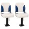 vidaXL Set scaun pliabil pentru barcă, albastru și alb, 41x36x48 cm
